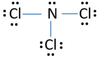 NCl3 (Nitrogen trichloride) lewis structure